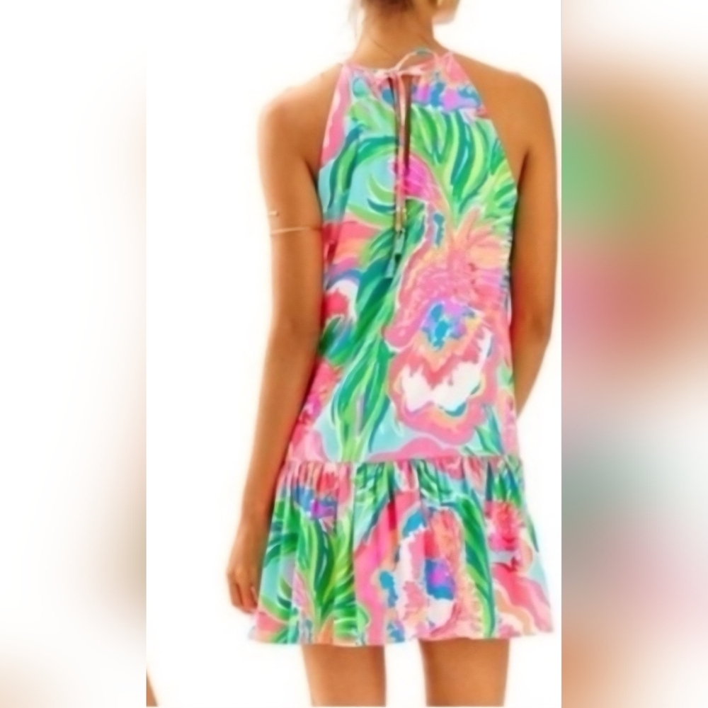 Lilly Pulitzer Pink and Green Mini Dress